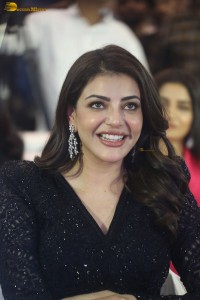 actress kajal aggarwal beautiful in a black dress at a movie function