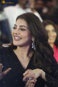 actress kajal aggarwal beautiful in a black dress at a movie function