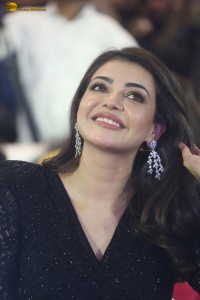 actress kajal aggarwal beautiful in a black dress at a movie function