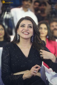 actress kajal aggarwal beautiful in a black dress at a movie function