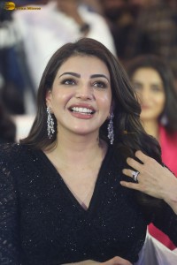 actress kajal aggarwal beautiful in a black dress at a movie function