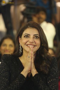 actress kajal aggarwal beautiful in a black dress at a movie function
