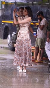 actress kajal aggarwal cute in rain