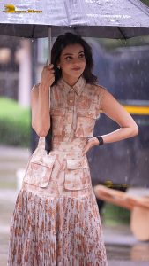 actress kajal aggarwal cute in rain