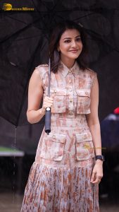 actress kajal aggarwal cute in rain