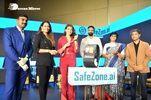 Actress Kajal Agarwal in a Red Pant Suit