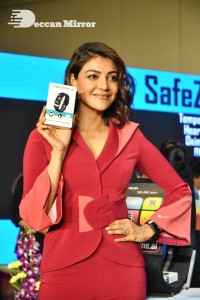 Actress Kajal Agarwal in a Red Pant Suit