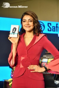 Actress Kajal Agarwal in a Red Pant Suit