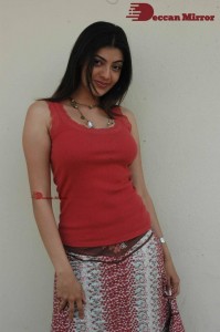 Actress Kajal Aggarwal photoshoot in a pink sleeveless top