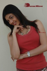 Actress Kajal Aggarwal photoshoot in a pink sleeveless top