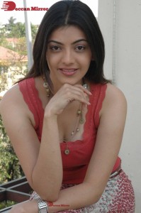 Actress Kajal Aggarwal photoshoot in a pink sleeveless top