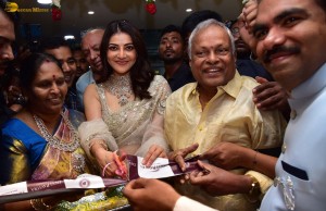Kajal Aggarwal launches Devi Pavitra Jewellery Store in Kukatpally, Hyderabad