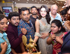 Kajal Aggarwal launches Devi Pavitra Jewellery Store in Kukatpally, Hyderabad