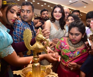 Kajal Aggarwal launches Devi Pavitra Jewellery Store in Kukatpally, Hyderabad