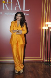 actress kajol in a orange dress