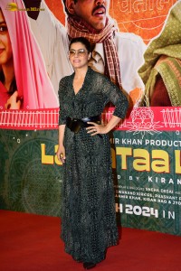 actress kajol attends a movie function in a green dress