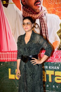 actress kajol attends a movie function in a green dress