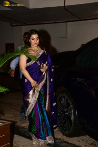 bollywood actress kajol dazzles in a blue saree