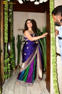 bollywood actress kajol dazzles in a blue saree