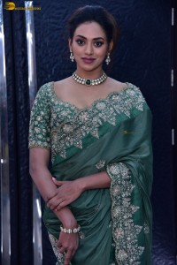 actress Kamakshi Bhaskarla ravishing in a green saree