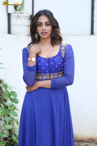 actress Kamakshi Bhaskarla cute in a blue salwar dress