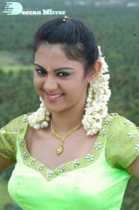Kamna Jethmalani in a green folk dress for a song shoot