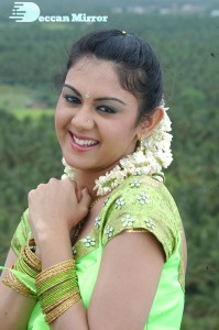 Kamna Jethmalani in a green folk dress for a song shoot