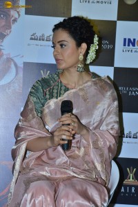 Indian actress and MP Kangana Ranaut beautiful in a pink saree at an event