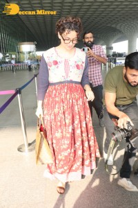 Kangana Ranaut at the Airport on March 1, 2022