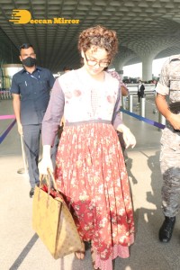Kangana Ranaut at the Airport on March 1, 2022