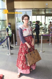 Kangana Ranaut at the Airport on March 1, 2022