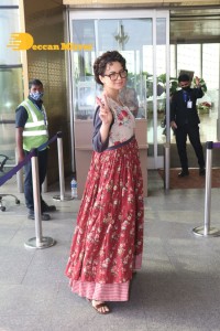Kangana Ranaut at the Airport on March 1, 2022