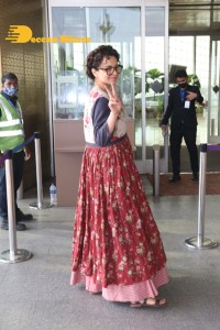 Kangana Ranaut at the Airport on March 1, 2022
