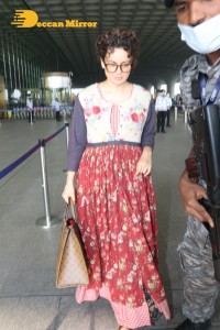 Kangana Ranaut at the Airport on March 1, 2022