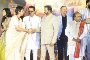 Kannappa Teaser Launch attended by Manchu Vishnu, Mohan Babu, Sarathkumar, Preity Mukhundhan, Madhubala, and others