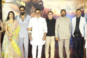 Kannappa Teaser Launch attended by Manchu Vishnu, Mohan Babu, Sarathkumar, Preity Mukhundhan, Madhubala, and others