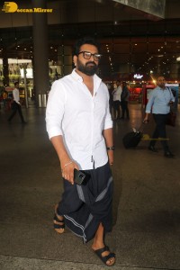 Rishab Shetty and Sapthami Gowda arrive in Mumbai to promote their film Kantara