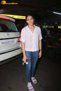 Rishab Shetty and Sapthami Gowda arrive in Mumbai to promote their film Kantara