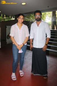 Rishab Shetty and Sapthami Gowda arrive in Mumbai to promote their film Kantara