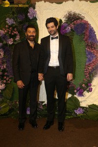 Karan Deol and Drisha Acharya’s Wedding Reception attended by Sunny Deol, Bobby Deol, Dharmendra, Salman Khan, Aamir Khan, Shatrughan Sinha and others