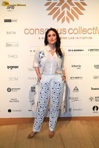 bollywood actress Kareena Kapoor in a white shirt and matching pants