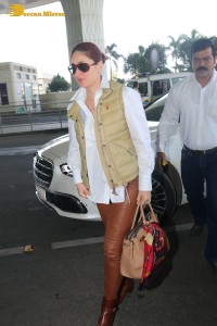 indian actress kareena kapoor khan spotted at mumbai airport