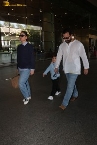 Saif ali khan and kareena kapoor seen at mumbai airport on jan 4, 2023