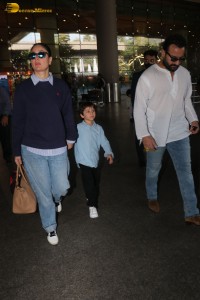Saif ali khan and kareena kapoor seen at mumbai airport on jan 4, 2023