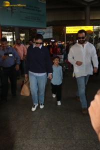 Saif ali khan and kareena kapoor seen at mumbai airport on jan 4, 2023
