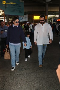 Saif ali khan and kareena kapoor seen at mumbai airport on jan 4, 2023