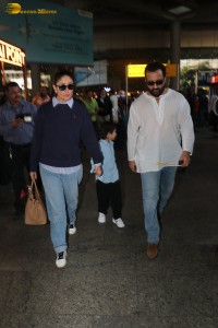 Saif ali khan and kareena kapoor seen at mumbai airport on jan 4, 2023