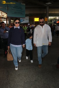 Saif ali khan and kareena kapoor seen at mumbai airport on jan 4, 2023