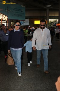 Saif ali khan and kareena kapoor seen at mumbai airport on jan 4, 2023
