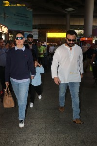 Saif ali khan and kareena kapoor seen at mumbai airport on jan 4, 2023